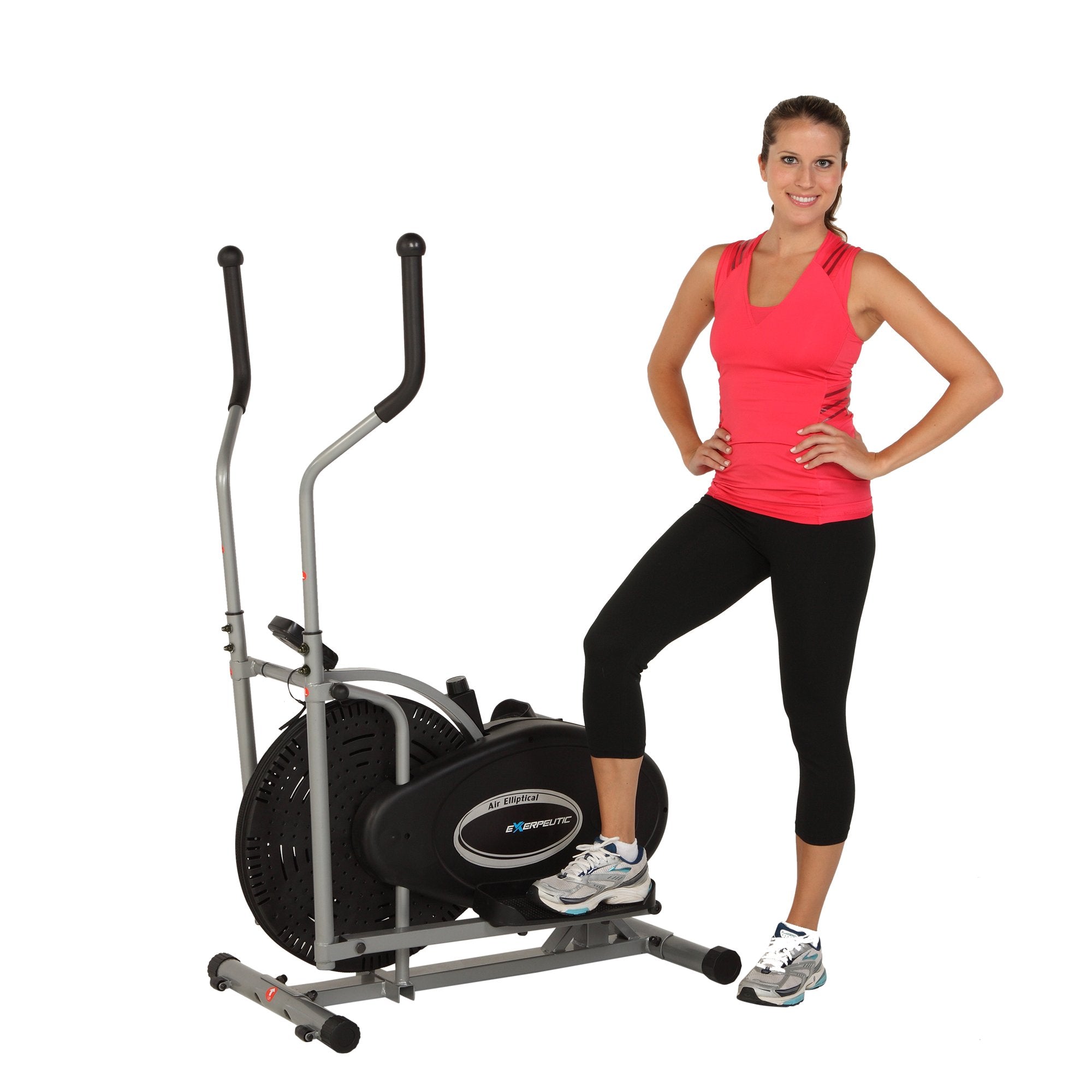 EXERPEUTIC Aero Air Crosstrainer, robuster und kompakter Ellipsentrainer mit Rillenriemenantrieb